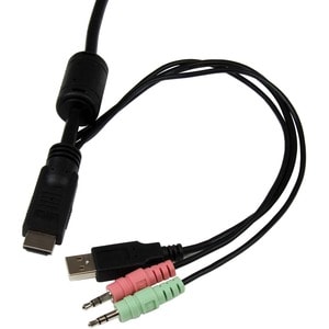 StarTech.com 2 Port USB HDMI Cable KVM Switch with Audio and Remote Switch - USB Powered - Control two HDMI®, USB equipped