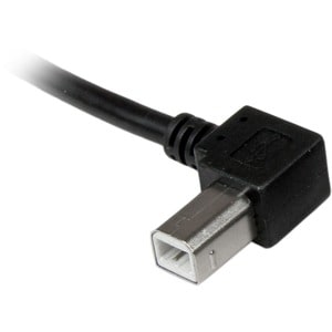 StarTech.com 2m USB 2.0 A to Left Angle B Cable - M/M - Connect hard-to-reach USB 2.0 peripherals, for installation in nar