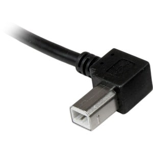 StarTech.com 3m USB 2.0 A to Left Angle B Cable - M/M - Connect hard-to-reach USB 2.0 peripherals, for installation in nar