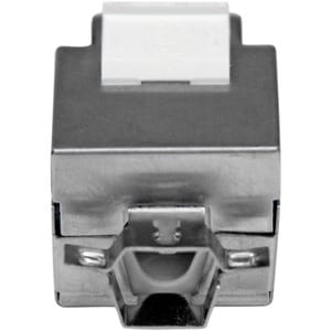 StarTech.com Shielded Cat 6a Keystone Jack - RJ45 Ethernet Cat6a Wall Jack White - 110 Type - 1 x RJ-45 Network Female - W