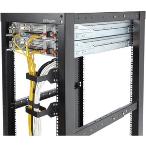 StarTech.com Vertical 2.4 x 3.9in Server Rack Cable Management D-Ring Hook- 1.5U Multi-Directional Mount - Network Rack Co