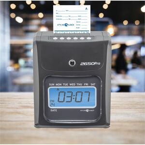 Pyramid 2650 Pro Auto Aligning Time Clock - New Model - Card Punch/Stamp, Upgradeable To Unlimited Employees - Digital - D