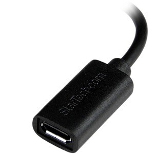 StarTech.com Black Micro USB to Apple 8-pin Lightning Connector Adapter for iPhone / iPod / iPad - Cable for iPad, iPhone,