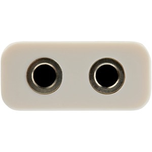 StarTech.com 3.5mm 4 Position to 2x 3 Position 3.5mm Headset Splitter Adapter M/F - White Headphone Microphone Splitter - 