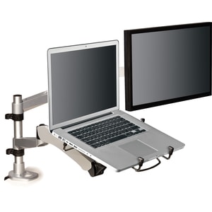 3M Mounting Arm for Flat Panel Display - Silver - Height Adjustable - 20 lb Load Capacity - 1 Each
