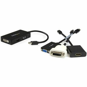 StarTech.com Mini DisplayPort Adapter - 3-in-1 - 1080p - Monitor Adapter - Mini DP to HDMI / VGA / DVI Adapter Hub - 1 x 2