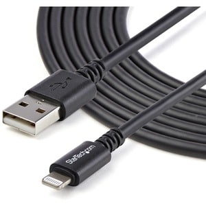 StarTech.com 3m (10ft) Long Black Apple® 8-pin Lightning Connector to USB Cable for iPhone / iPod / iPad - Charge and Sync