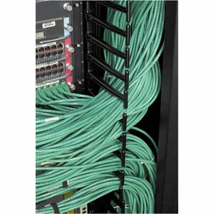 APC by Schneider Electric AR7717A Cable Organizer - Black - 4 Each Pack - TAA Compliant - Cable Pass-through - 42U Rack He
