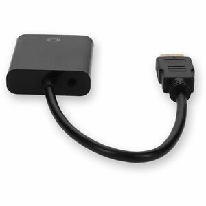 AddOn HDMI 1.3 Male to VGA Female Black Adapter Which Includes 3.5mm Audio and Micro USB Ports For Resolution Up to 1920x1