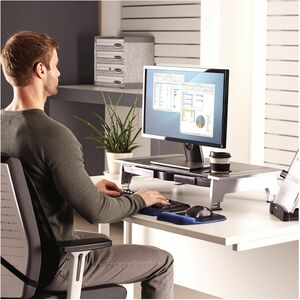 Fellowes Office Suites™ Premium Monitor Riser - Up to 21" Screen Support - 80 lb Load Capacity - CRT Display Type Supporte