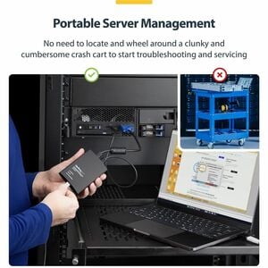 StarTech.com Adattatore Crash Cart portatile console KVM a USB 2.0 del laptop con trasferimento di file e Acquisizione Vid