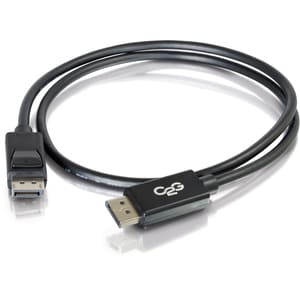 C2G 6ft DisplayPort Cable with Latches 8K UHD M/M - Black - 6 ft DisplayPort A/V Cable for Notebook, Monitor, Audio/Video 