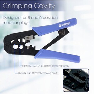 RJ-11/RJ-45 Crimp/Cut/Strip Tool