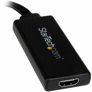 StarTech.com Adaptateur VGA vers HDMI avec audio USB et alimentation USB - Convertisseur portable - M/F - Blanc - Noir