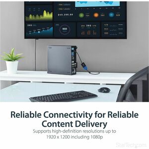 StarTech.com DisplayPort to VGA Adapter - 1920x1200 - Multi Monitor Solution - DisplayPort 1.2 to VGA Dongle (DP2VGA3) - A