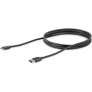StarTech.com Câble SuperSpeed USB 3.0 slim A vers Micro B de 2 m - Mâle / Mâle - Noir - Cable for Disque dur, Lecteur de C