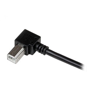 StarTech.com Cable Adaptador USB 2m para Impresora Acodado - 1x USB A Macho - 1x USB B Macho en Ángulo Derecho - Cable for