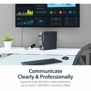 StarTech.com Travel A/V adapter: 3-in-1 DisplayPort to VGA DVI or HDMI converter - Connect a DisplayPort-equipped PC to an