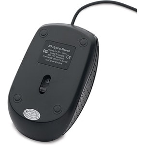 Verbatim Bravo Wired Notebook Optical Mouse - Optical - Cable - Glossy Black - USB 2.0 - Notebook, Computer - Scroll Wheel