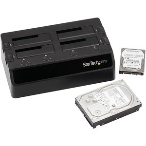StarTech.com 4-Bay USB 3.0 to SATA Hard Drive Docking Station, 2.5/3.5" SATA III (6Gbps) SSD/HDD Dock, USB Hard Drive Bay,
