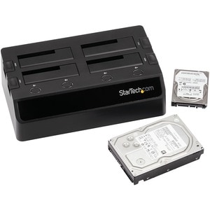StarTech.com Docking Station USB 3.0 per quattro Hard Disk SSD / SATA 2.5" / 3.5"( 6.4cm/8.9cm ) con UASP a doppio ventola