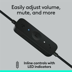 Logitech USB Headset Stereo H570e - Stereo - USB - Wired - 31.50 Hz to 20 kHz - Over-the-head - Binaural - Supra-aural - N