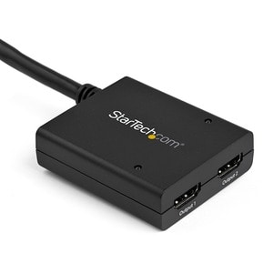 StarTech.com 4K HDMI Splitter 1 In 2 Out - 4K 30Hz HDMI 1.4 2 Port Video Splitter Box -with high speed HDMI cable, USB pow