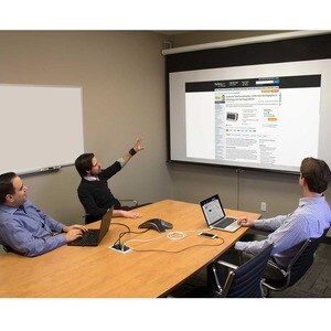 StarTech.com Conference Table Connectivity Box - HDMI / VGA / Mini DisplayPort to HDMI Output with Fast Charge USB Port - 
