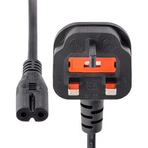 StarTech.com PXTNB2SUK1M Standard Power Cord - 1 m - United Kingdom - 3.3ft (1m) UK Laptop Power Cord BS 1363 to IEC C7 | 