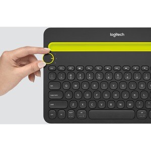 Logitech Bluetooth Multi-Device Keyboard K480 - Wireless Connectivity - Bluetooth - English, French - QWERTY Layout - Comp