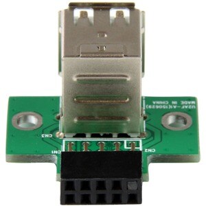 StarTech.com 2 Port USB Motherboard Header Adapter - USB A to USB 10 Pin Header F/F - Connect two internal USB devices dir