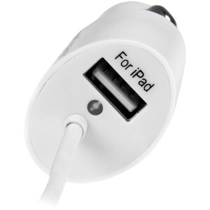 StarTech.com Dual Port Car Charger with Apple 8-pin Lightning Connector and USB 2.0 Port - High Power (21 Watt / 4.2 Amp) 