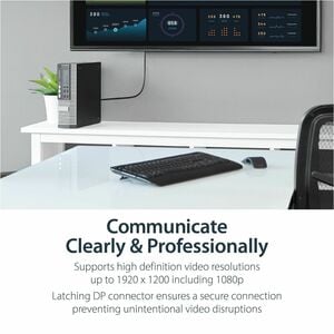 StarTech.com 6ft (1.8m) DisplayPort to DVI Cable, DisplayPort to DVI Adapter Cable, DP to DVI-D Converter, Replacement for