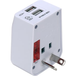 QVS AC Adapter - 1 Pack - 120 V AC, 230 V AC Input - 5 V DC/2.10 A Output - White