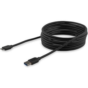 StarTech.com Câble Micro USB 3.0 slim de 3m - Cordon USB A vers Micro B - M/M - Noir - Cable for Ordinateur de bureau, Ord