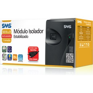 SMS Progressive III uAP500Bii Line Conditioner - Under Voltage, Surge, Over Temperature protection - NBR14136 - 120 V AC, 