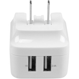 StarTech.com Travel USB Wall Charger - 2 Port - White - Universal Travel Adapter - International Power Adapter - USB Charg