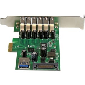 StarTech.com 7 Port PCI Express USB 3.0 Card - 5Gbps - Standard and Low-Profile Design - Get the scalability you need by a