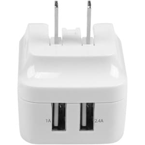 StarTech.com Travel USB Wall Charger - 2 Port - White - Universal Travel Adapter - International Power Adapter - USB Charg