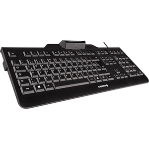 CHERRY KC 1000 SC Keyboard - Cable Connectivity - USB Interface - Spanish - Black - LPK Keyswitch - 105 Key(s) - Windows, 