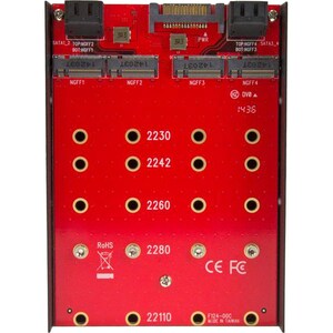 StarTech.com 4x M.2 SATA Adapter für 3,5" Einbauschacht