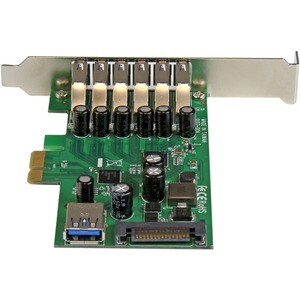 StarTech.com 7 Port PCI Express USB 3.0 Card - Standard & Low-Profile - SATA Power - UASP Support - 1 Internal & 6 Externa