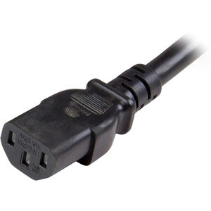 StarTech.com Cable de 1.8m de Extensión, Cable Alargador IEC 320 C13 a IEC 320 C20 Negro, 15A 125V, 14AWG, Cable de Alimen
