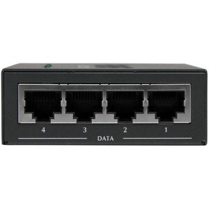 StarTech.com 4 Port Gigabit Midspan - PoE+ Injector - 802.3at and 802.3af - Wall-mountable Power over Ethernet Midspan - 5