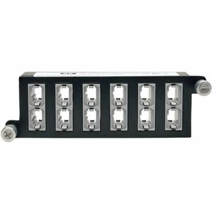 Tripp Lite 40Gb High Density Pass-Through Cassette 12 12-Fiber MTP/MPO - 24 x MTP - 24 Port(s) - 24 x RJ-11 - 24 x MT Port