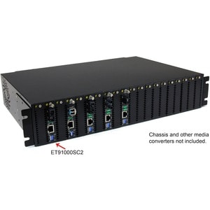StarTech.com Transceiver/Media Converter - TAA Compliant - 2 Port(s) - 1 x Network (RJ-45) - 1 x SC - Duplex SC Port - Twi