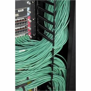 APC by Schneider Electric AR7717A Cable Organizer - Black - 4 Each Pack - TAA Compliant - Cable Pass-through - 42U Rack He
