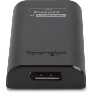 Kensington VU4000D USB 3.0 to DisplayPort 4K Video Adapter - 1 x DisplayPort 1.2 Digital Audio/Video - Female - 1 x USB 3.