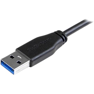 StarTech.com 1m 3 ft Slim Micro USB 3.0 (5Gbps) Cable - M/M - USB 3.0 A to Left-Angle Micro USB - USB 3.2 Gen 1 - Position