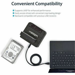 StarTech.com Docking Station de 2 Bahías - USB 3.1 a SATA I/II/III de 2.5/3.5" - Base de Acoplamiento SSD/HDD - Hot Swap -